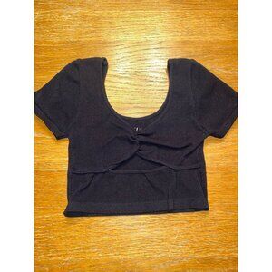 Seamless Seriously Soft Aeropostale Black Crop Top S